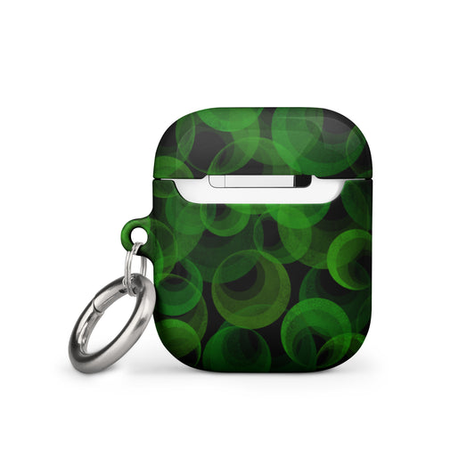 A Night Green Bubbles Case for the AirPod Gen1 Back View