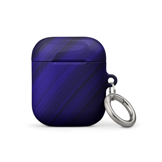 A Dark Blue Brush Strokes Case for the AirPod Gen1 Front View