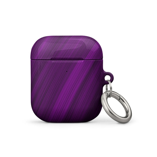 A Purple Brush Strokes Case for the AirPod Gen1 Front View