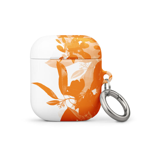 A Orange Plant Case for the AirPod Gen1 Front View