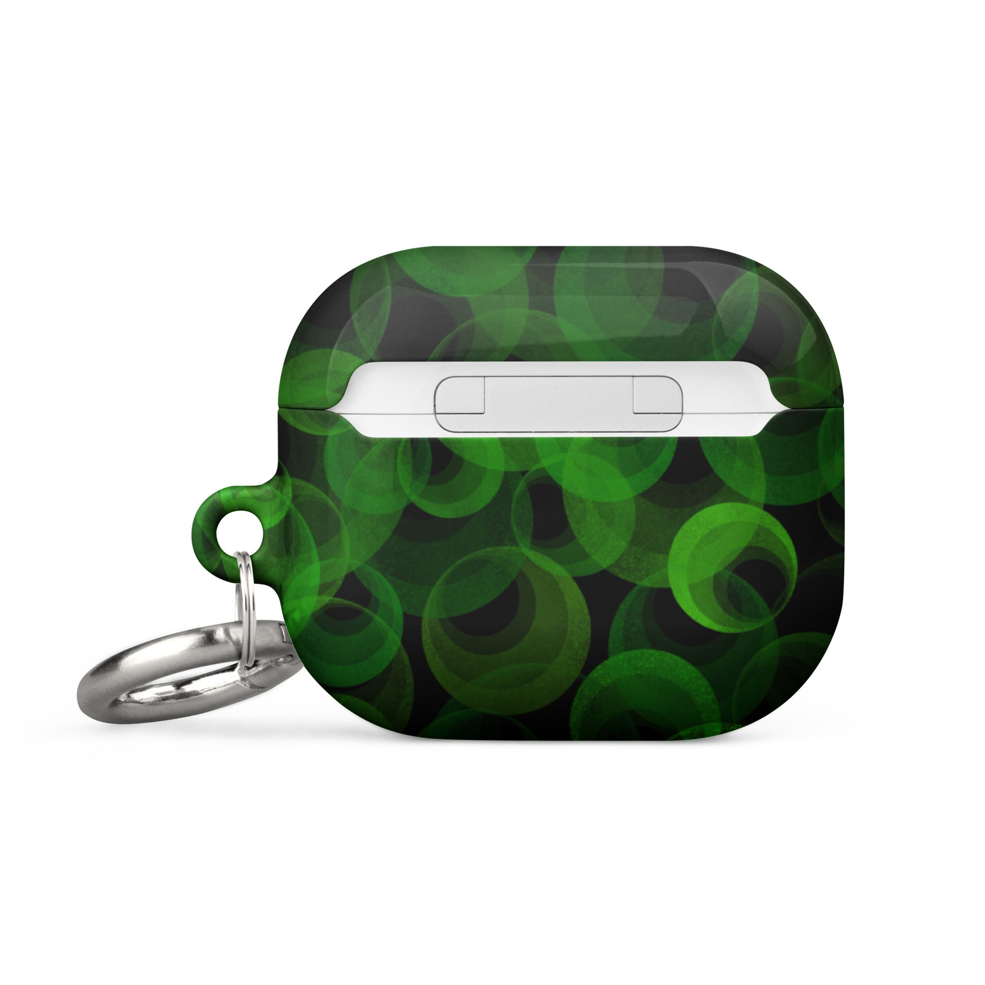 A Night Green Bubbles Case for the AirPod Gen3 Back View