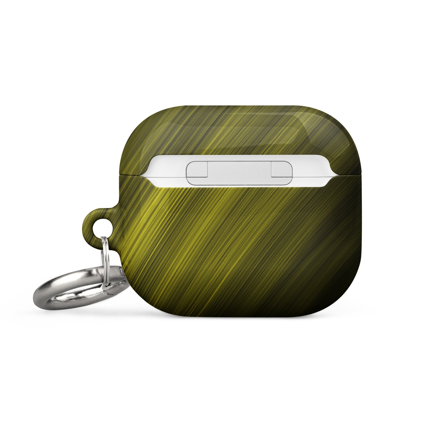 A Yellow Brush Strokes Case for the AirPod Gen3 Back View