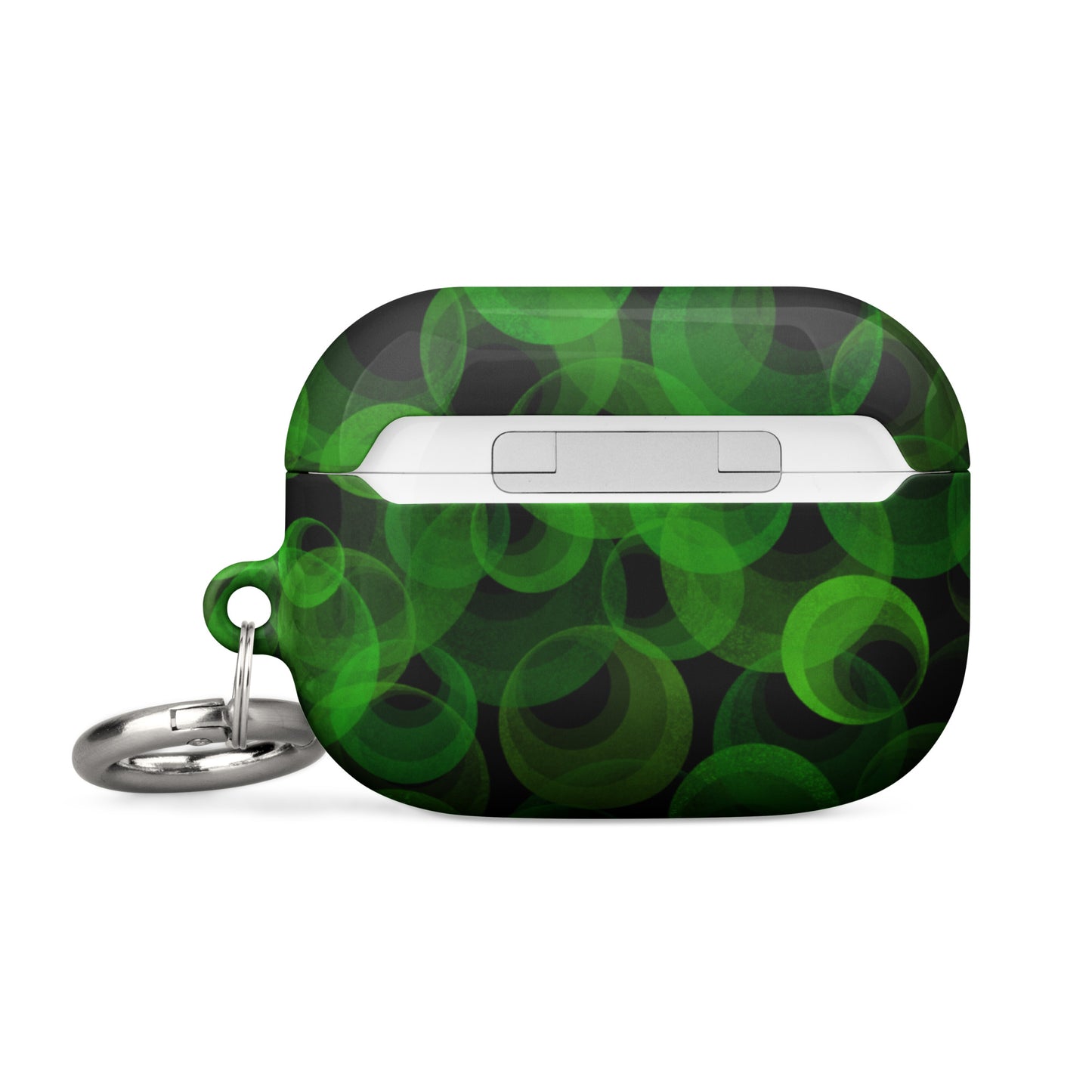 A Night Green Bubbles Case for the AirPod Pro Gen1 Back View