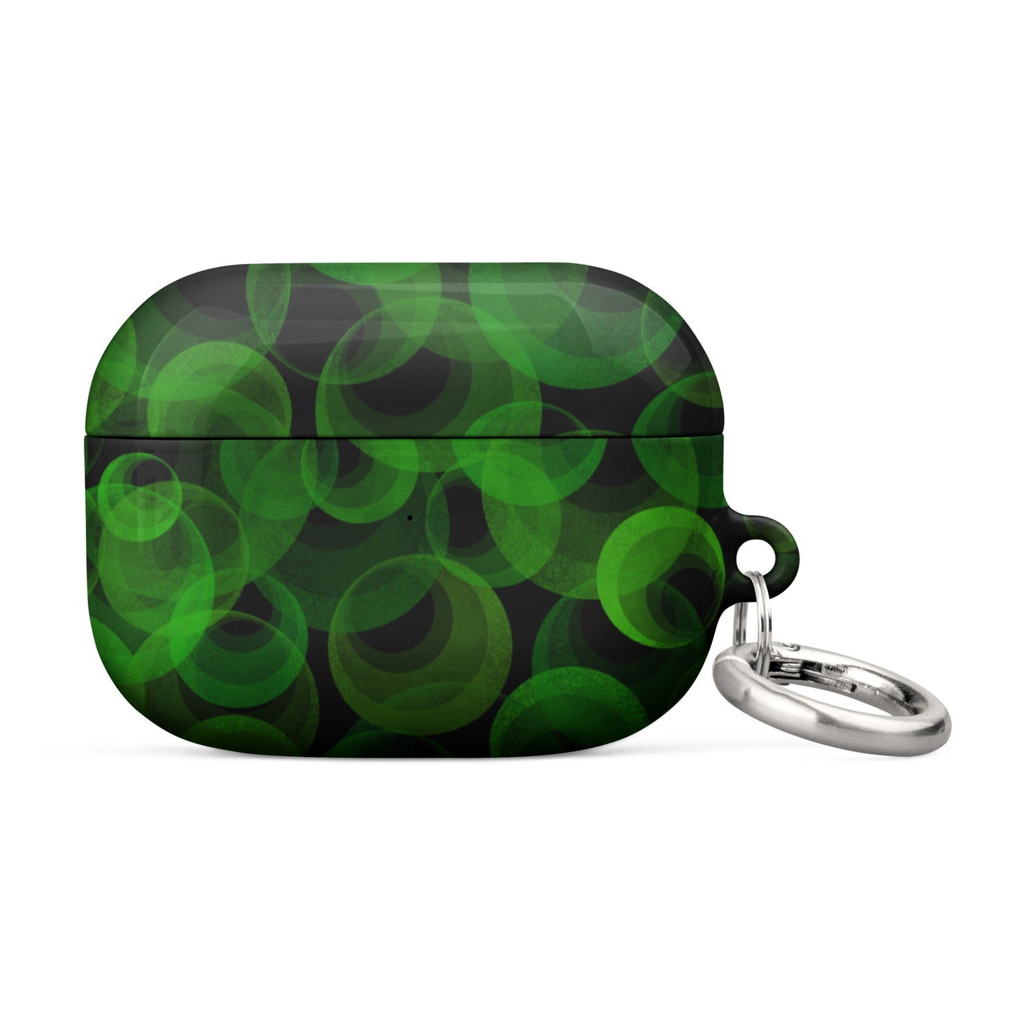 A Night Green Bubbles Case for the AirPod Pro Gen1 Front View