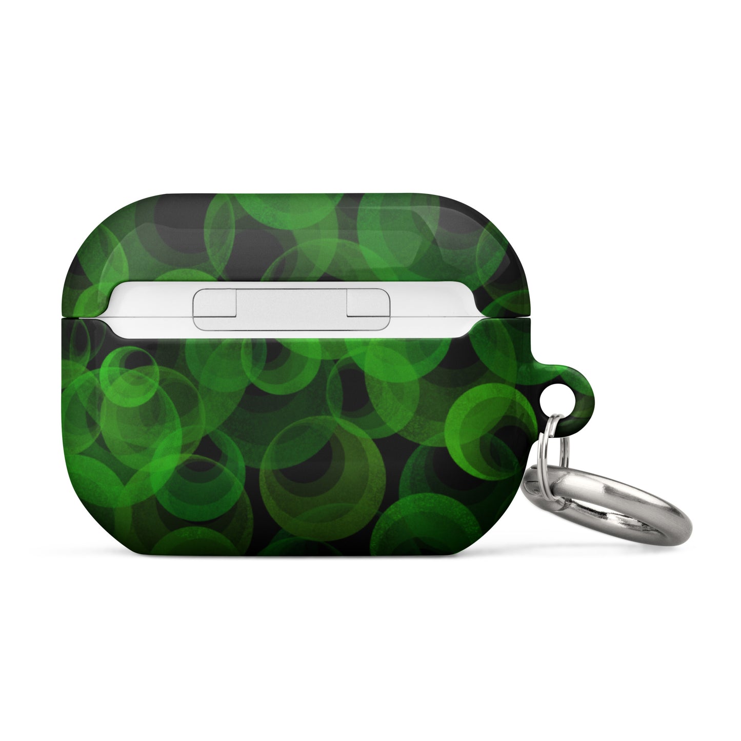 A Night Green Bubbles Case for the AirPod Pro Gen2 Back View