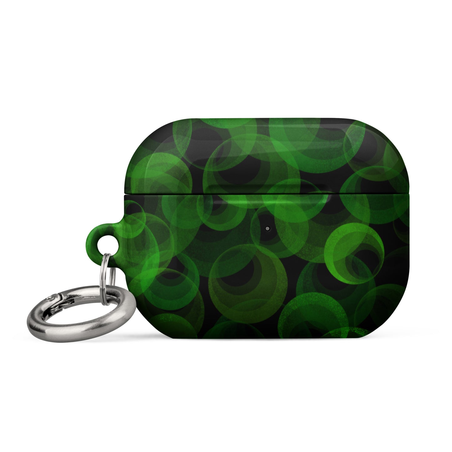 A Night Green Bubbles Case for the AirPod Pro Gen2 Front View