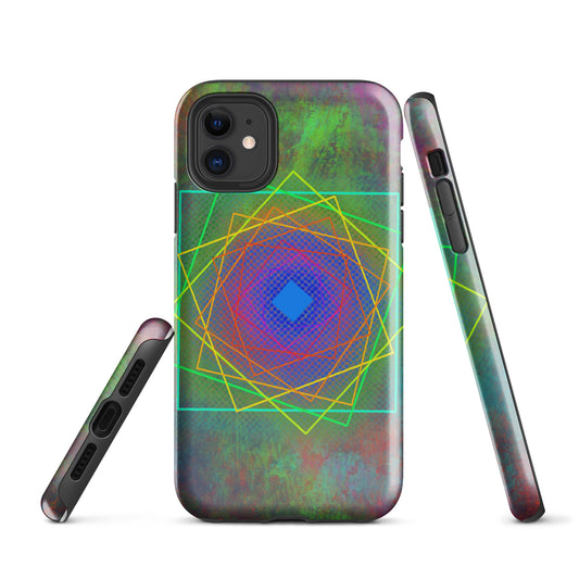 A Colourful Geometric Cubes Case for the iPhone 11 
