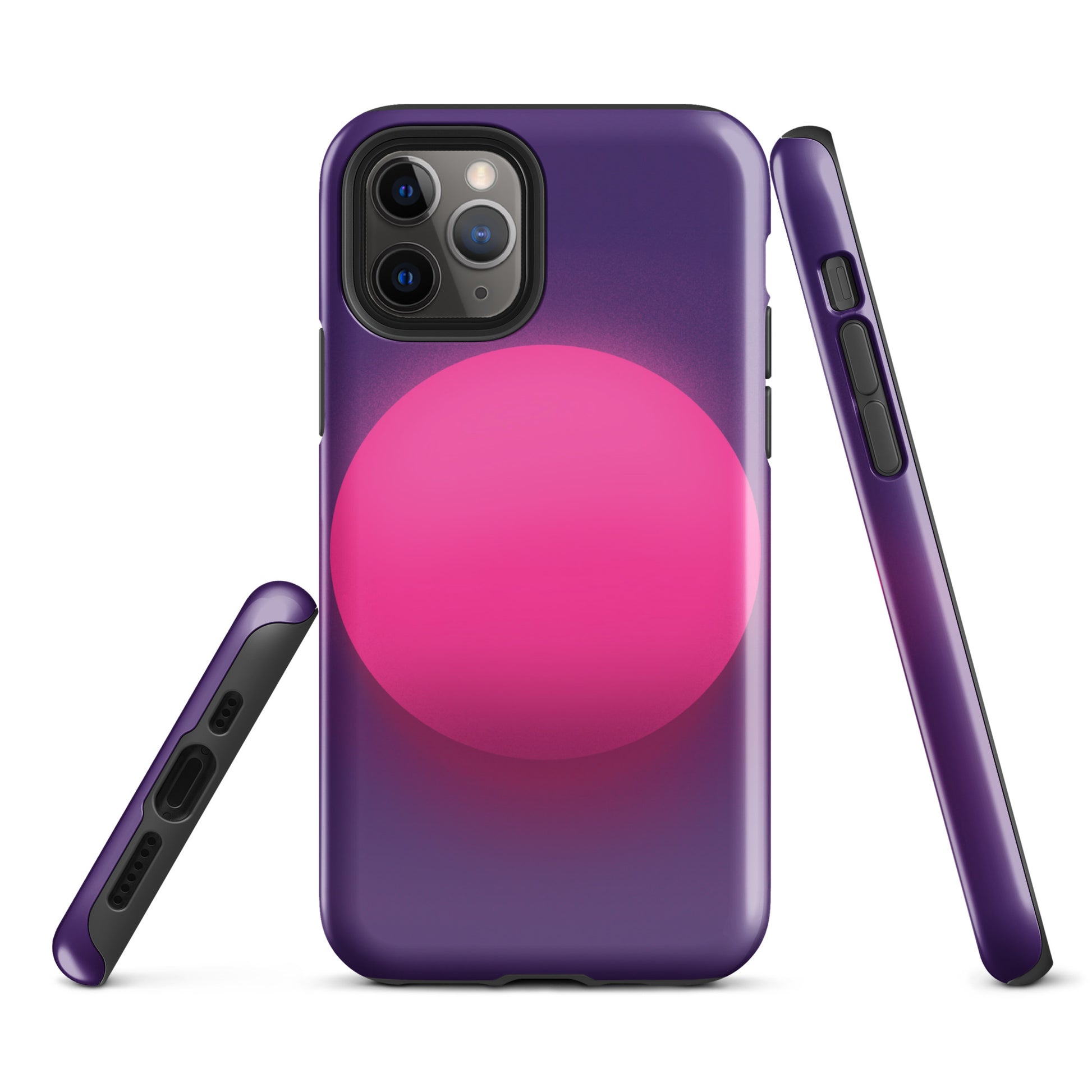 A Purple Glowing Circle Case for the iPhone 11 Pro 