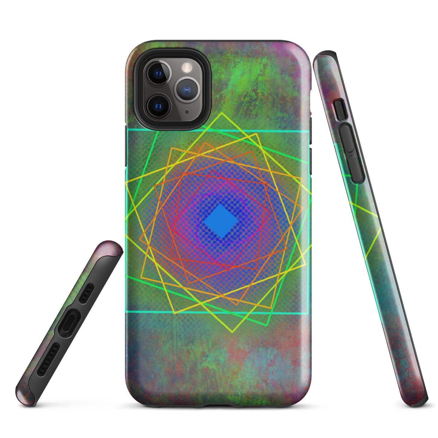 A Colourful Geometric Cubes Case for the iPhone 11 Pro Max