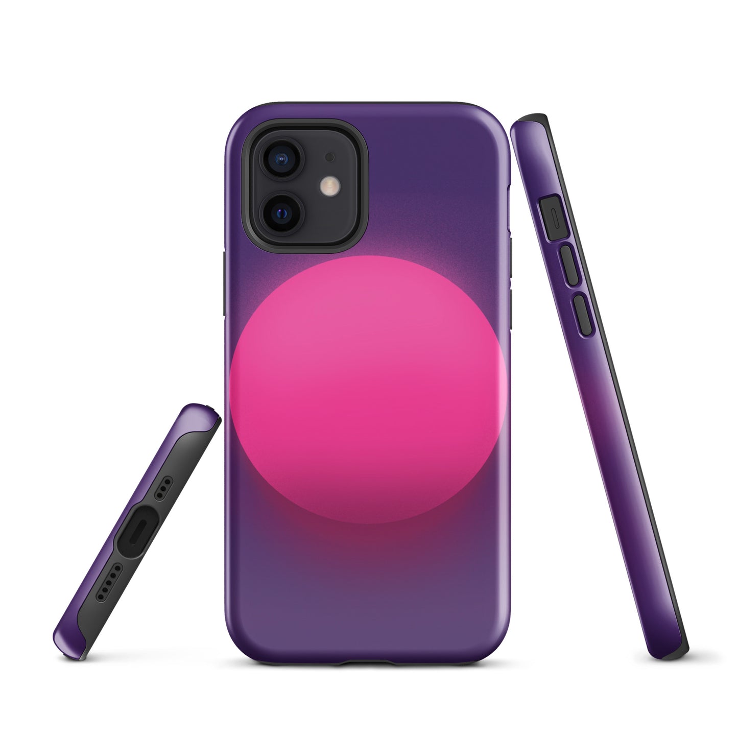 A Purple Glowing Circle Case for the iPhone 12