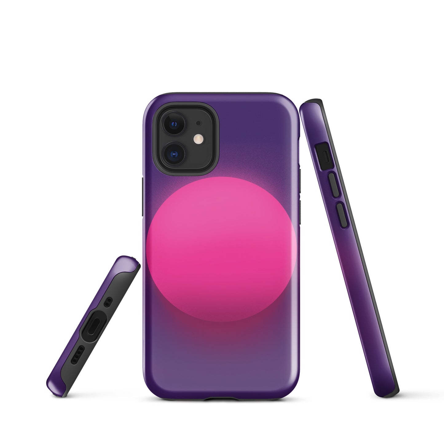 A Purple Glowing Circle Case for the iPhone 12 Mini