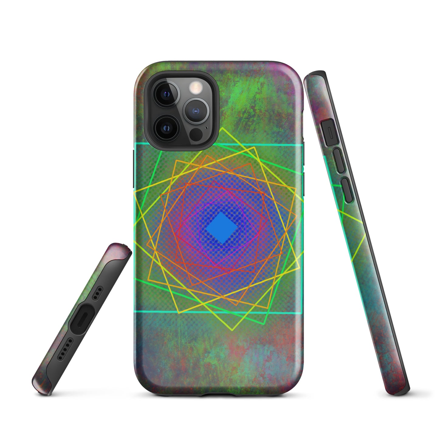 A Colourful Geometric Cubes Case for the iPhone 12 Pro