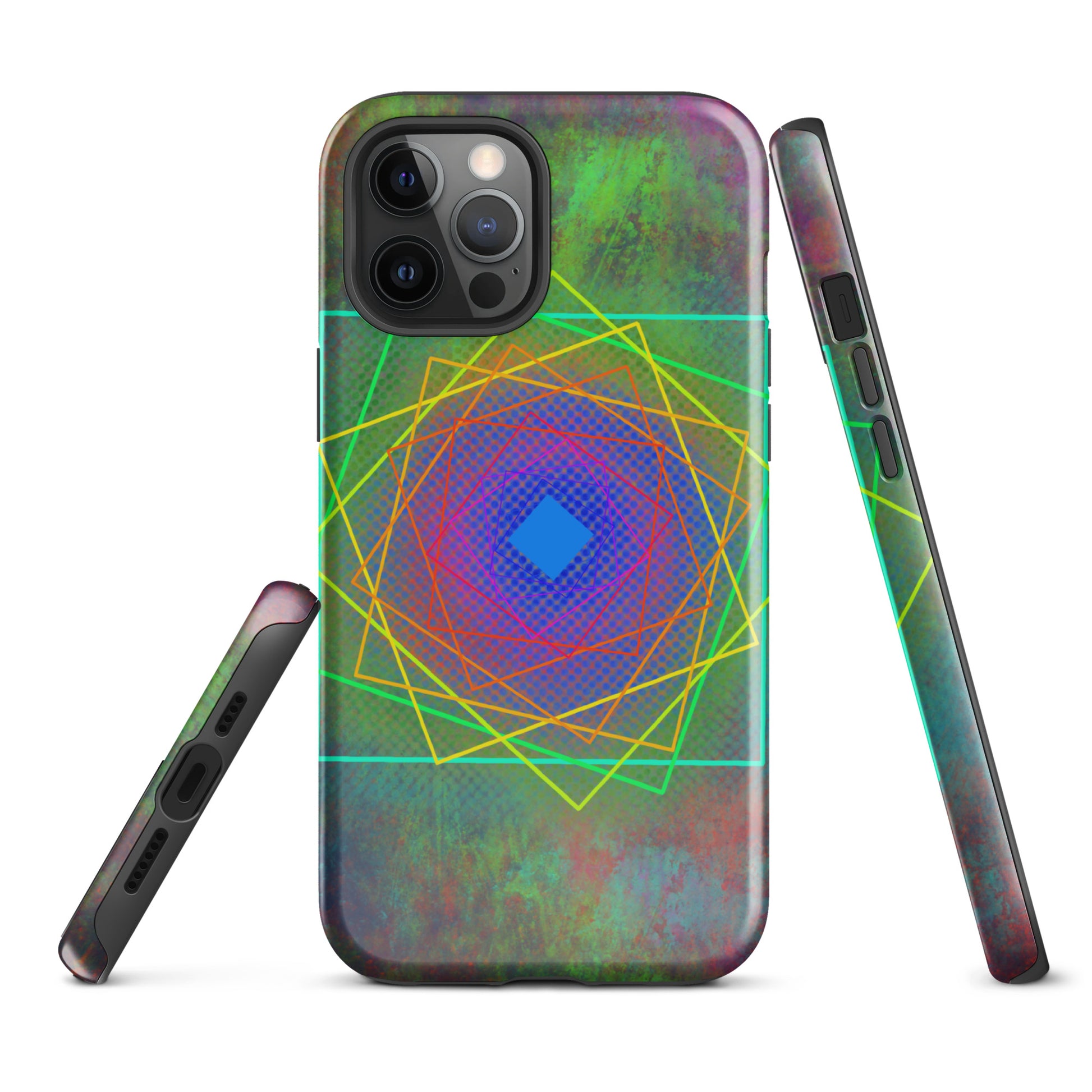A Colourful Geometric Cubes Case for the iPhone 12 Pro Max