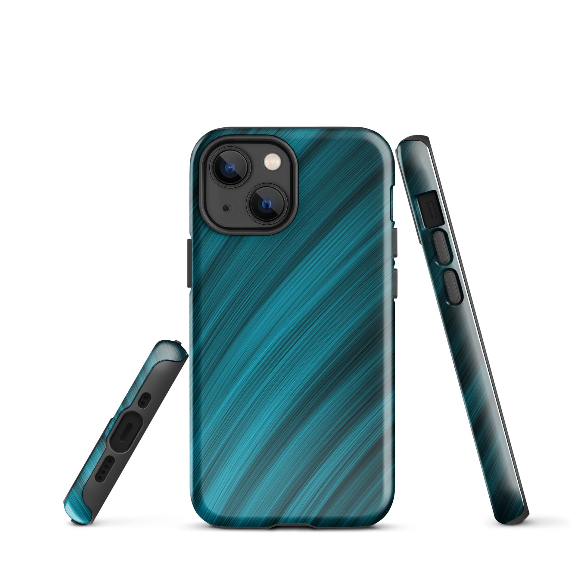A Light Blue Brush Strokes Case for the iPhone 13 Mini