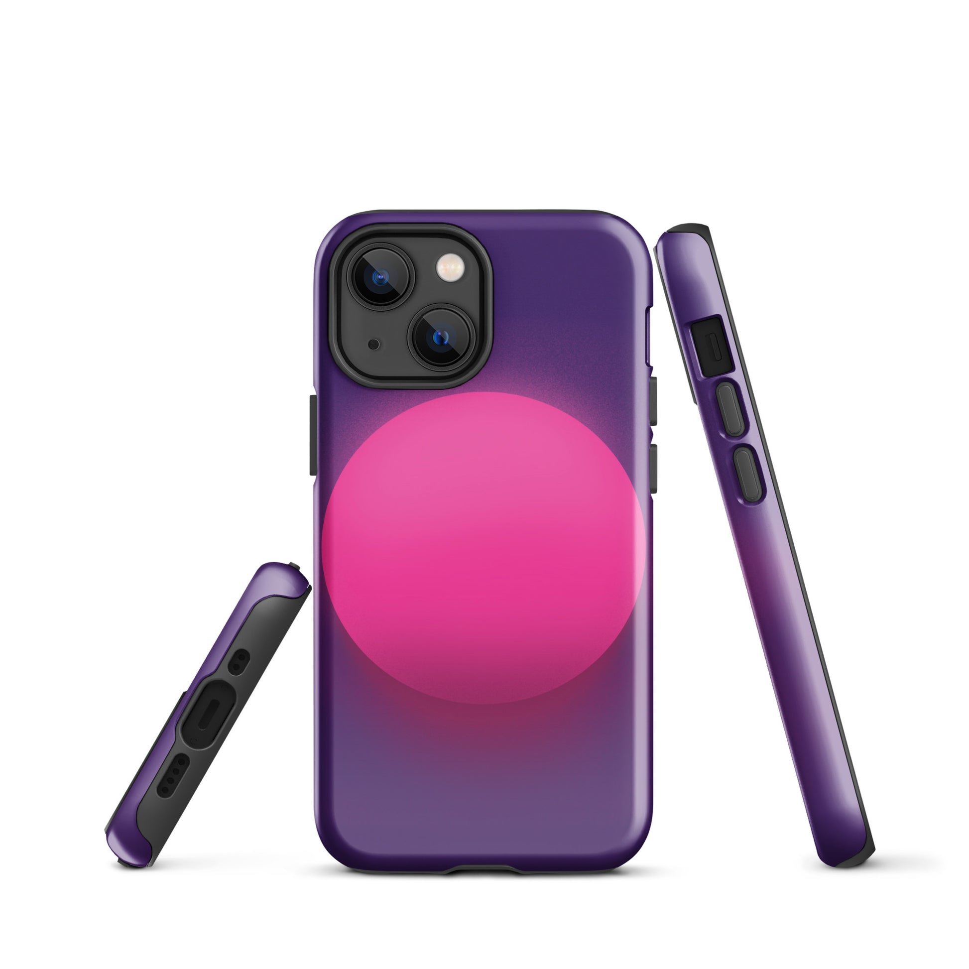 A Purple Glowing Circle Case for the iPhone 13 Mini