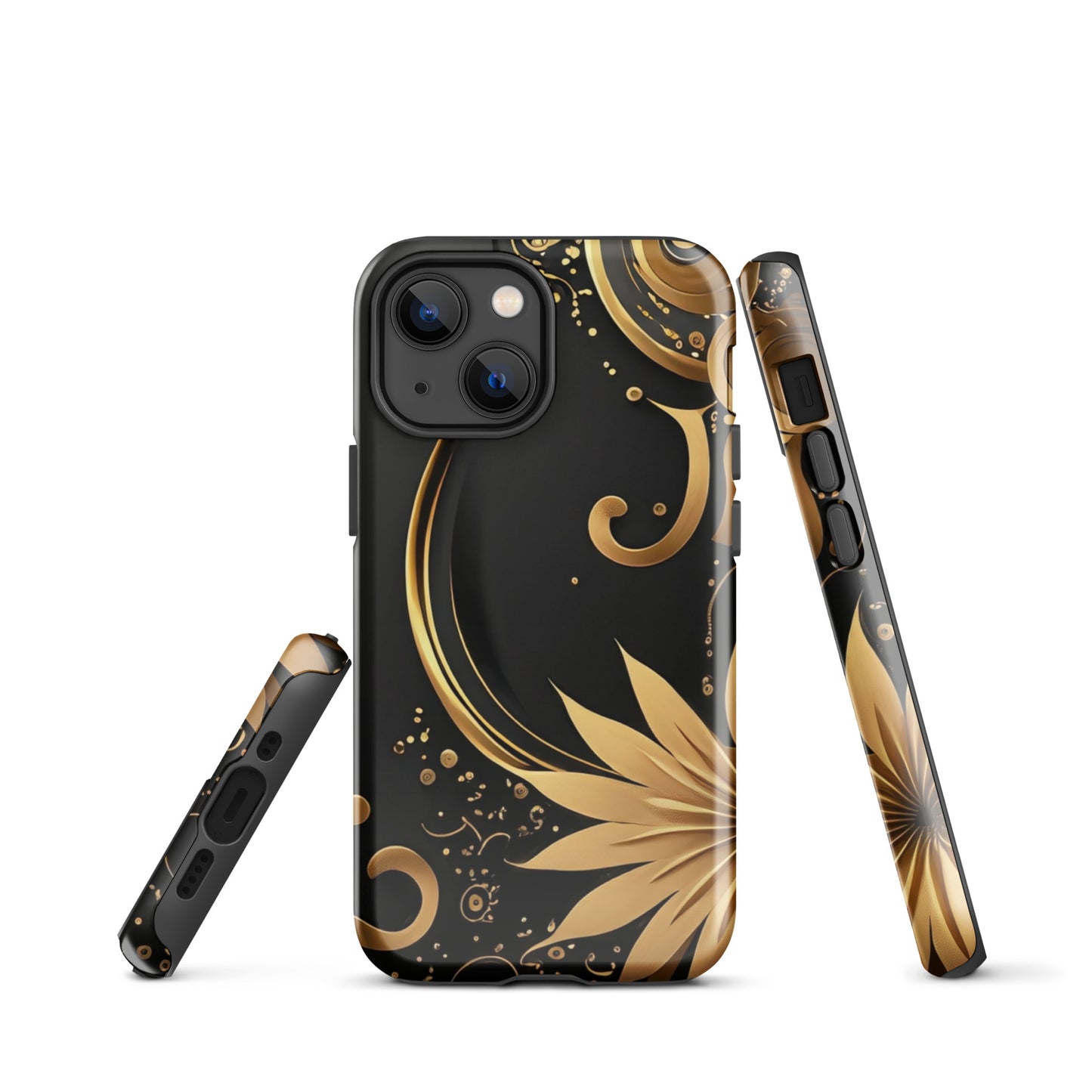 A Golden Flower Case for the iPhone 13 Mini