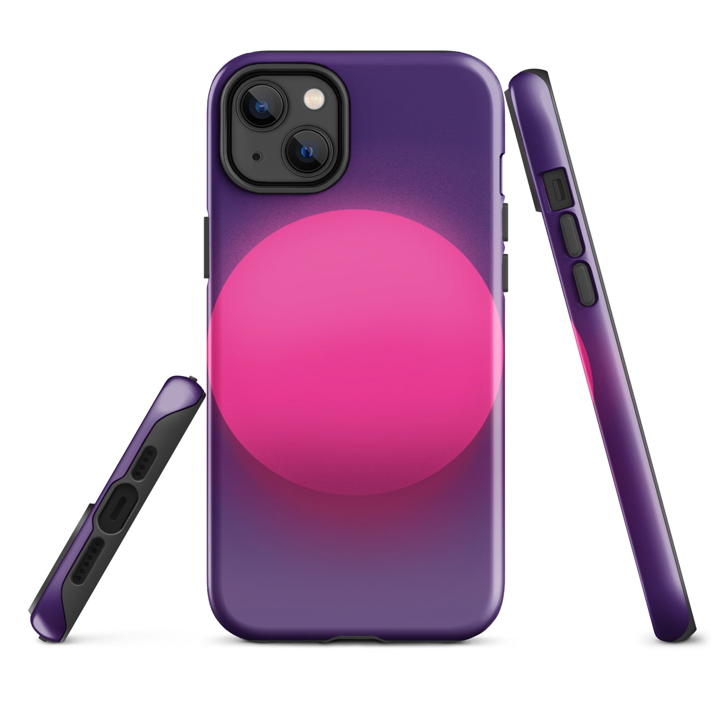 A Purple Glowing Circle Case for the iPhone 14 Plus