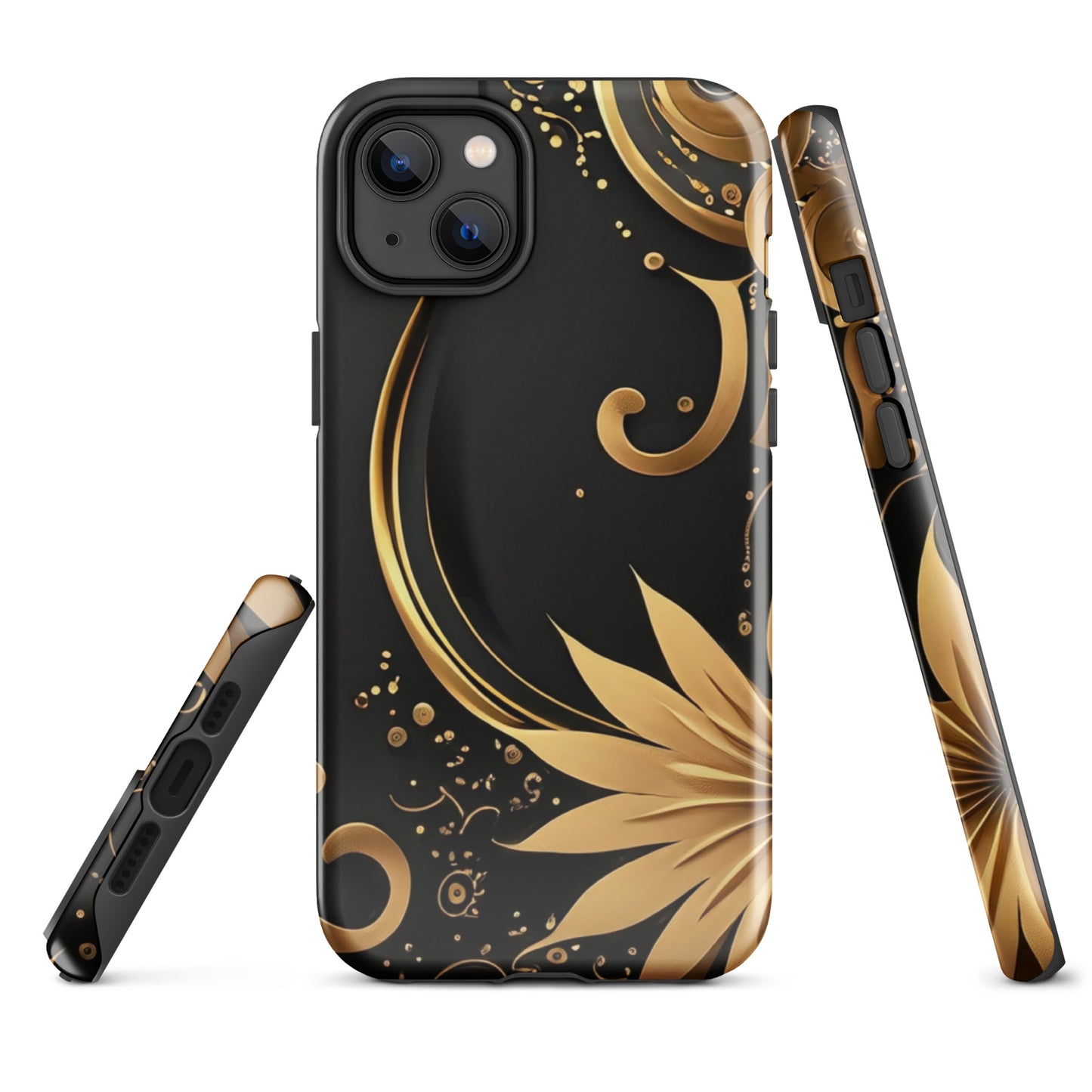 A Golden Flower Case for the iPhone 14 Plus
