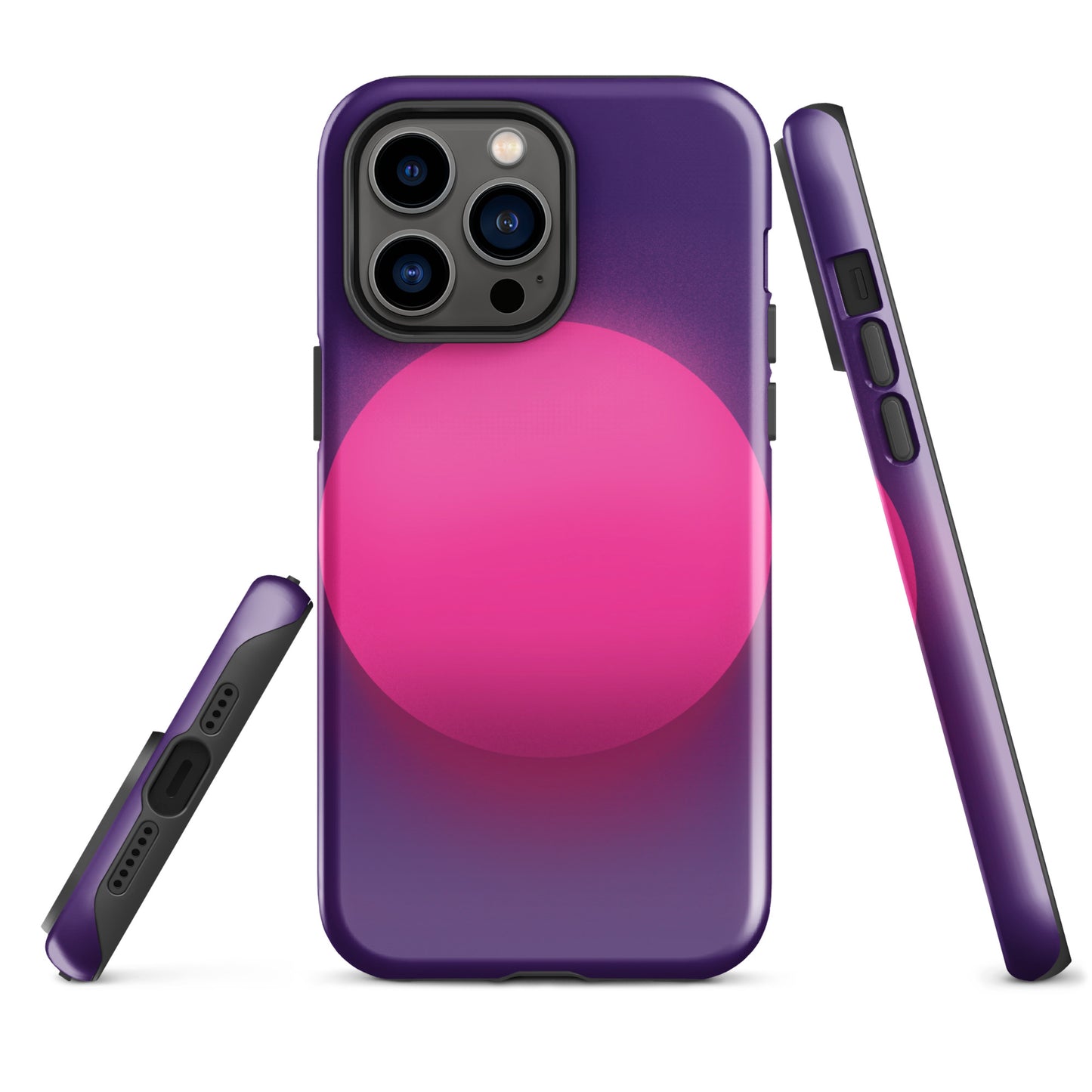 A Purple Glowing Circle Case for the iPhone 14 Pro Max