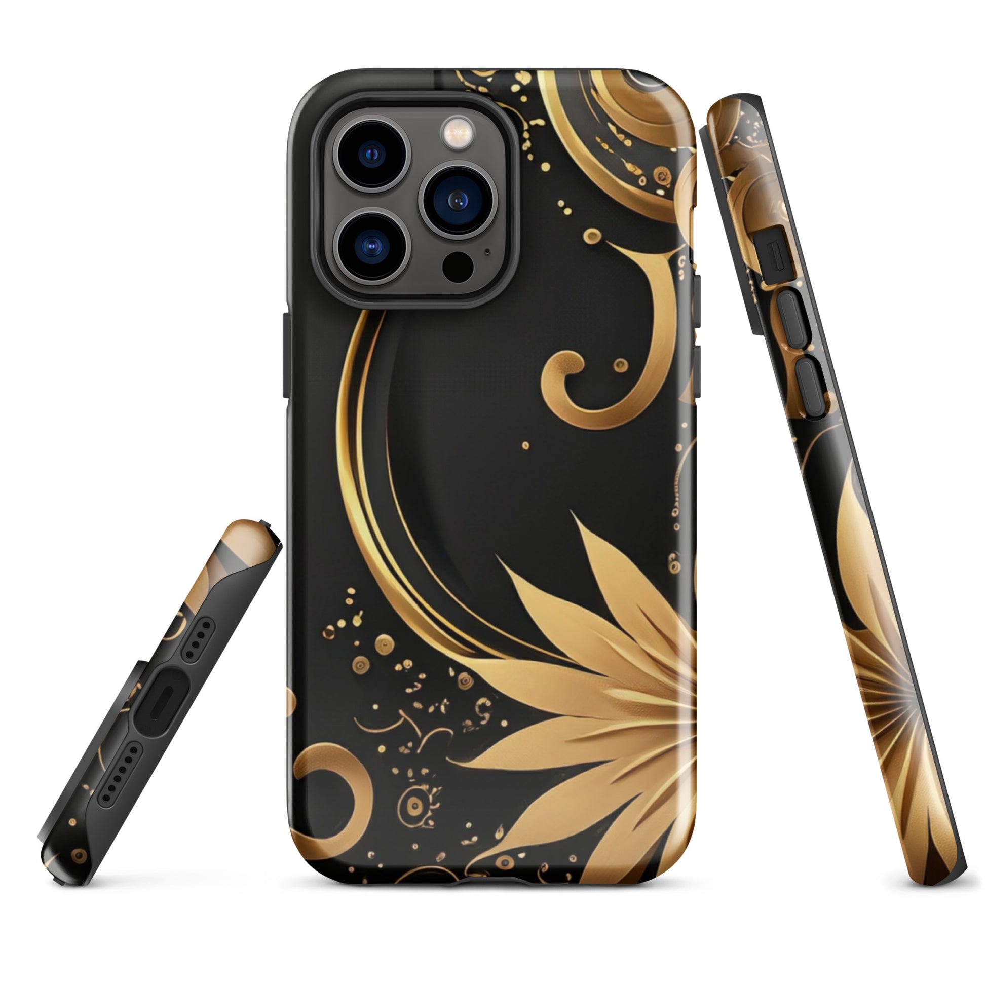 A Golden Flower Case for the iPhone 14 Pro Max