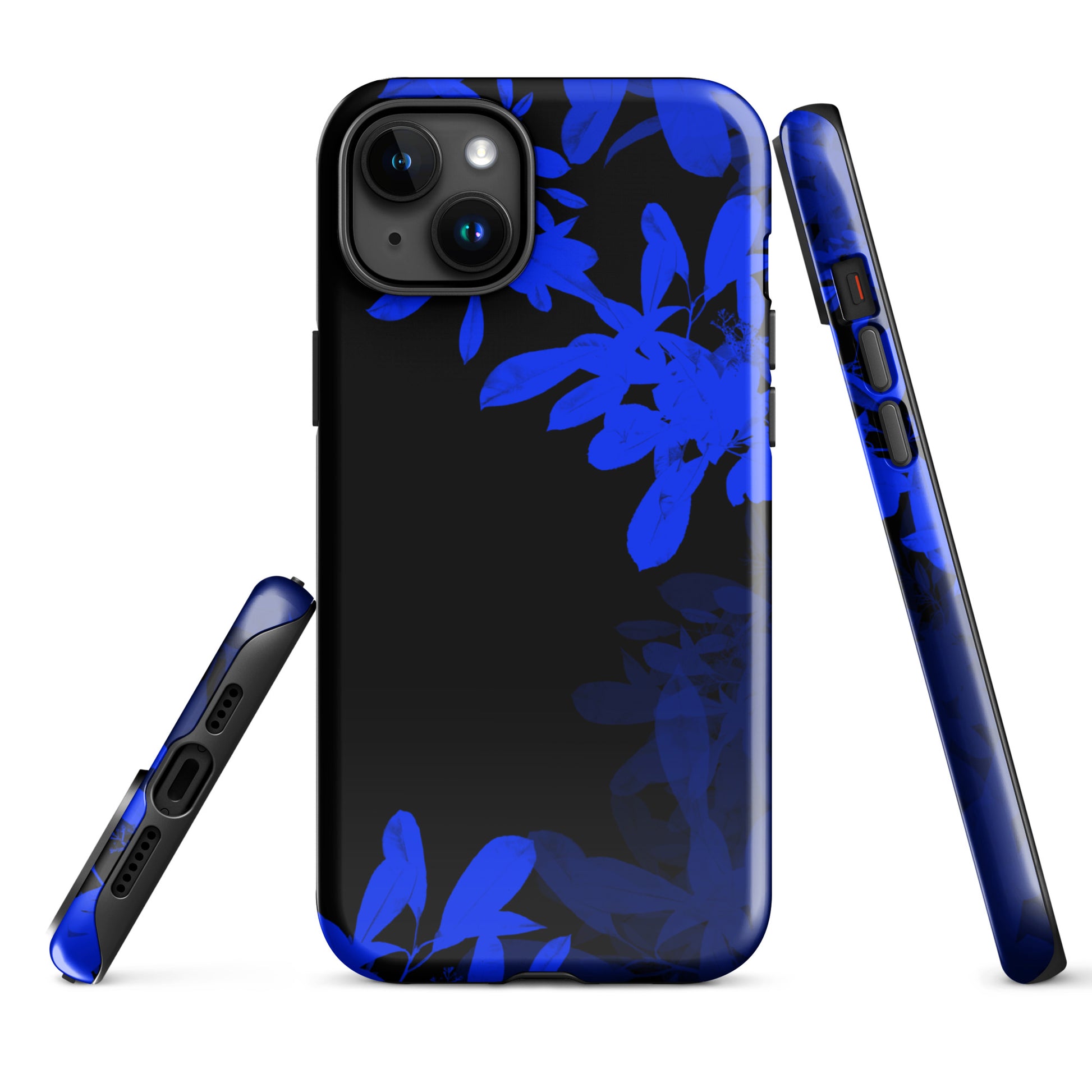 A Night Blue Plant Case for the iPhone 15 Plus