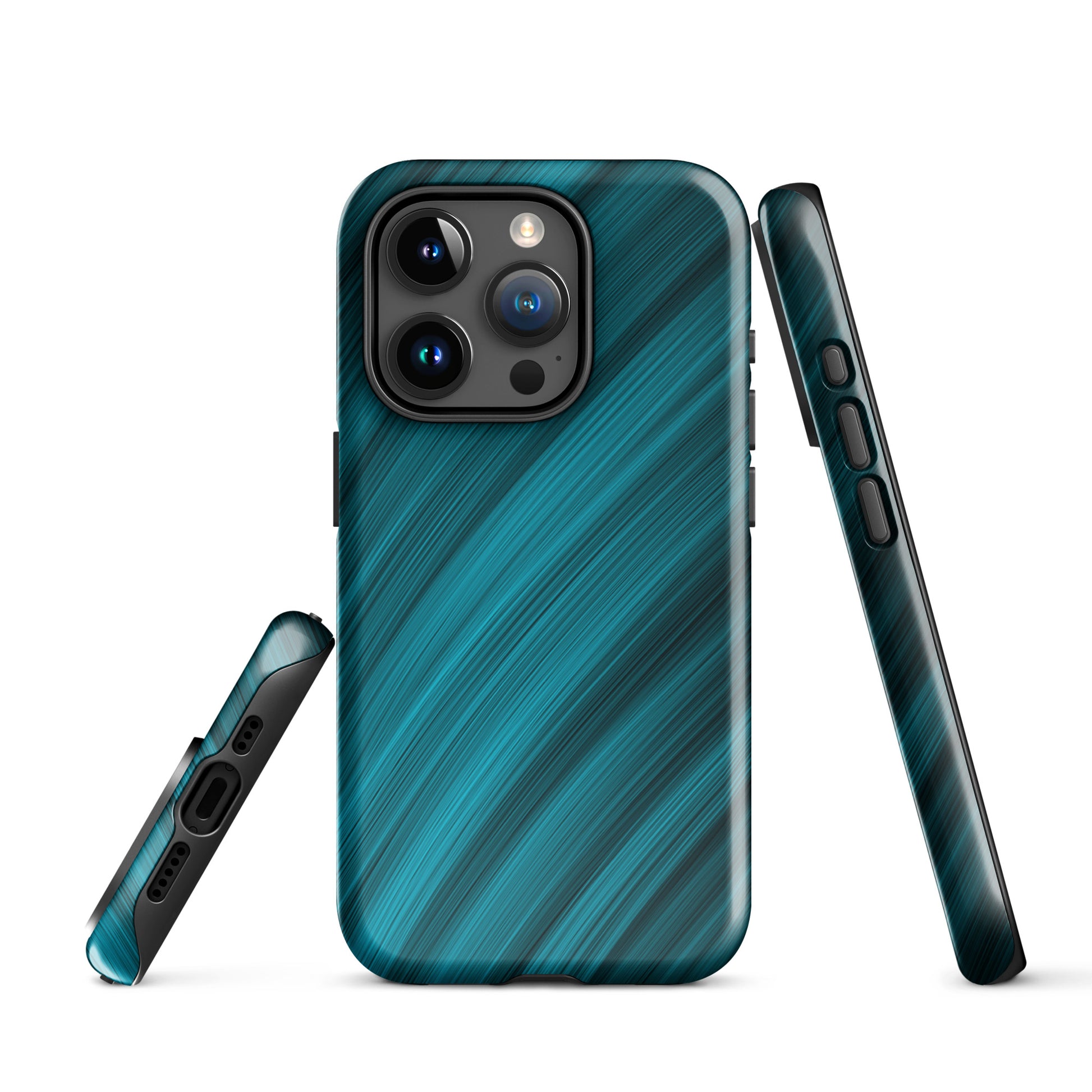 A Light Blue Brush Strokes Case for the iPhone 15 Pro