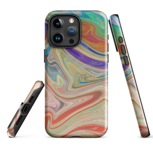 A Colourful Marble Pattern Case for the iPhone 15 Pro Max