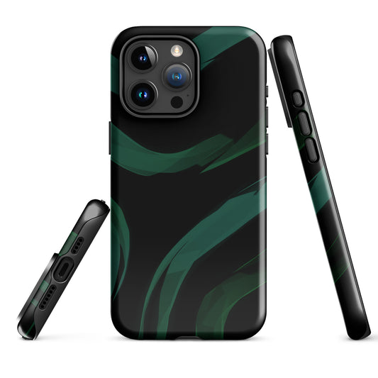 A Dark Green Sketch Case for the iPhone 15 Pro Max