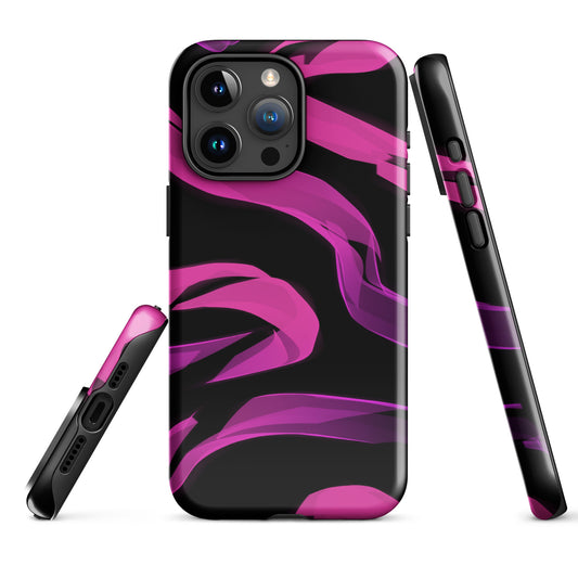 A Bright Pink Neon Sketch Case for the iPhone 15 Pro Max