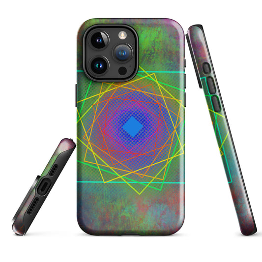 A Colourful Geometric Cubes Case for the iPhone 15 Pro Max