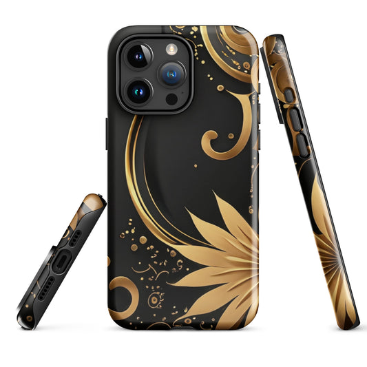 A Golden Flower Case for the iPhone 15 Pro Max