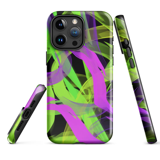 A Purple & Green Swirls Case for the iPhone 15 Pro Max