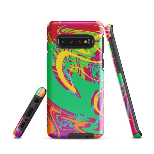 A Green Multi Colourful Mix Case for the Samsung Galaxy S10