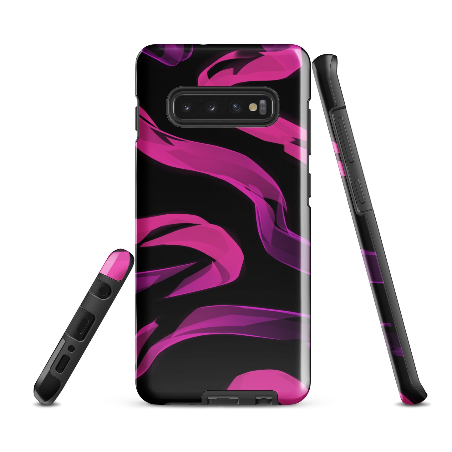 A Bright Pink Neon Sketch Case for the Samsung Galaxy S10 Plus