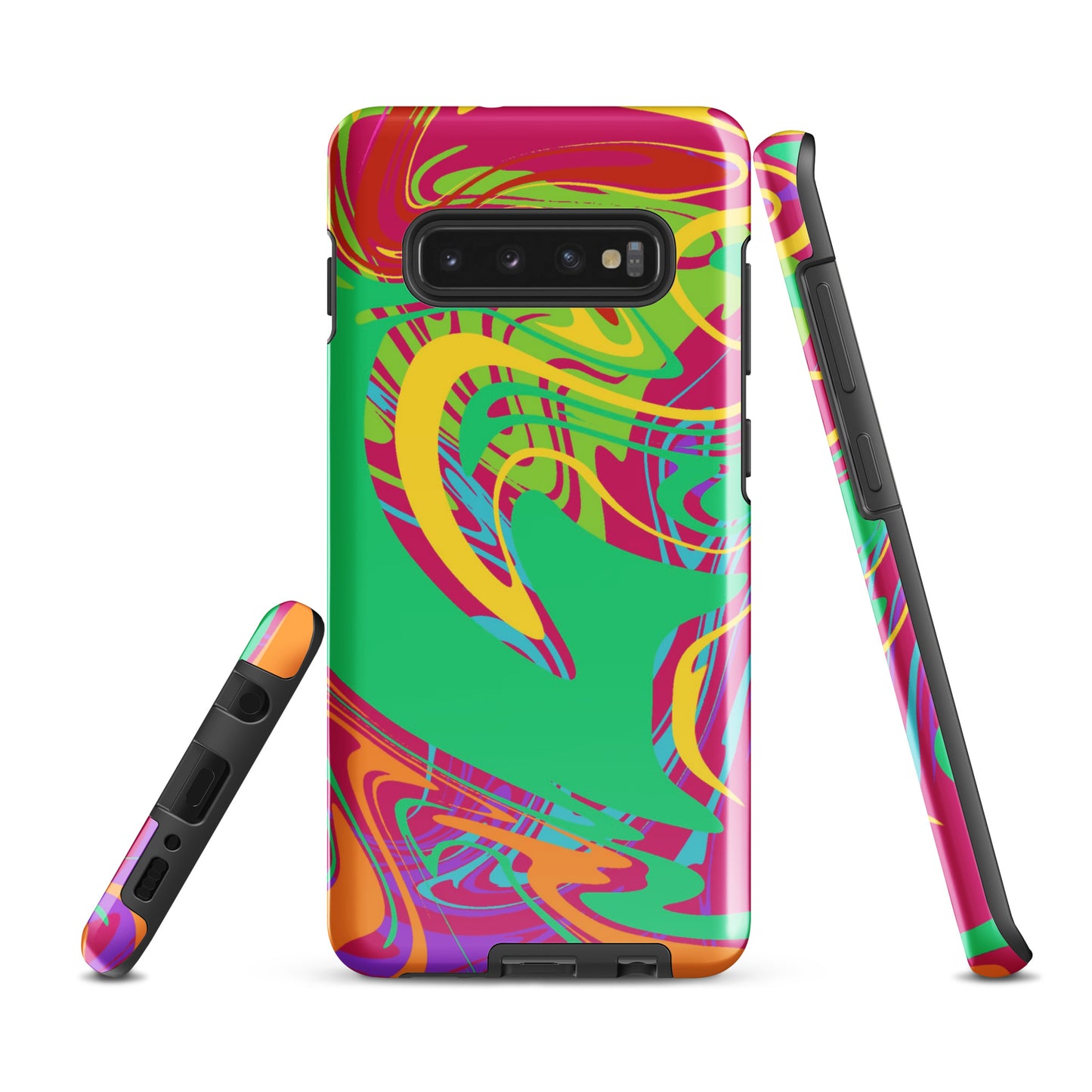 A Green Multi Colourful Mix Case for the Samsung Galaxy S10 Plus