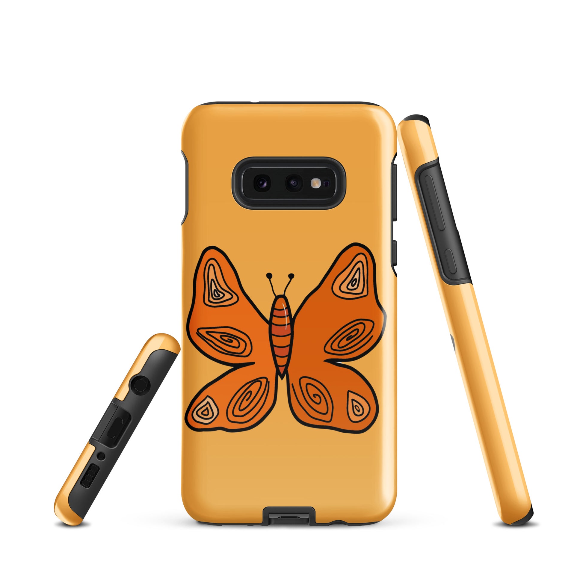 An Orange Butterfly Case for the Samsung Galaxy S10e