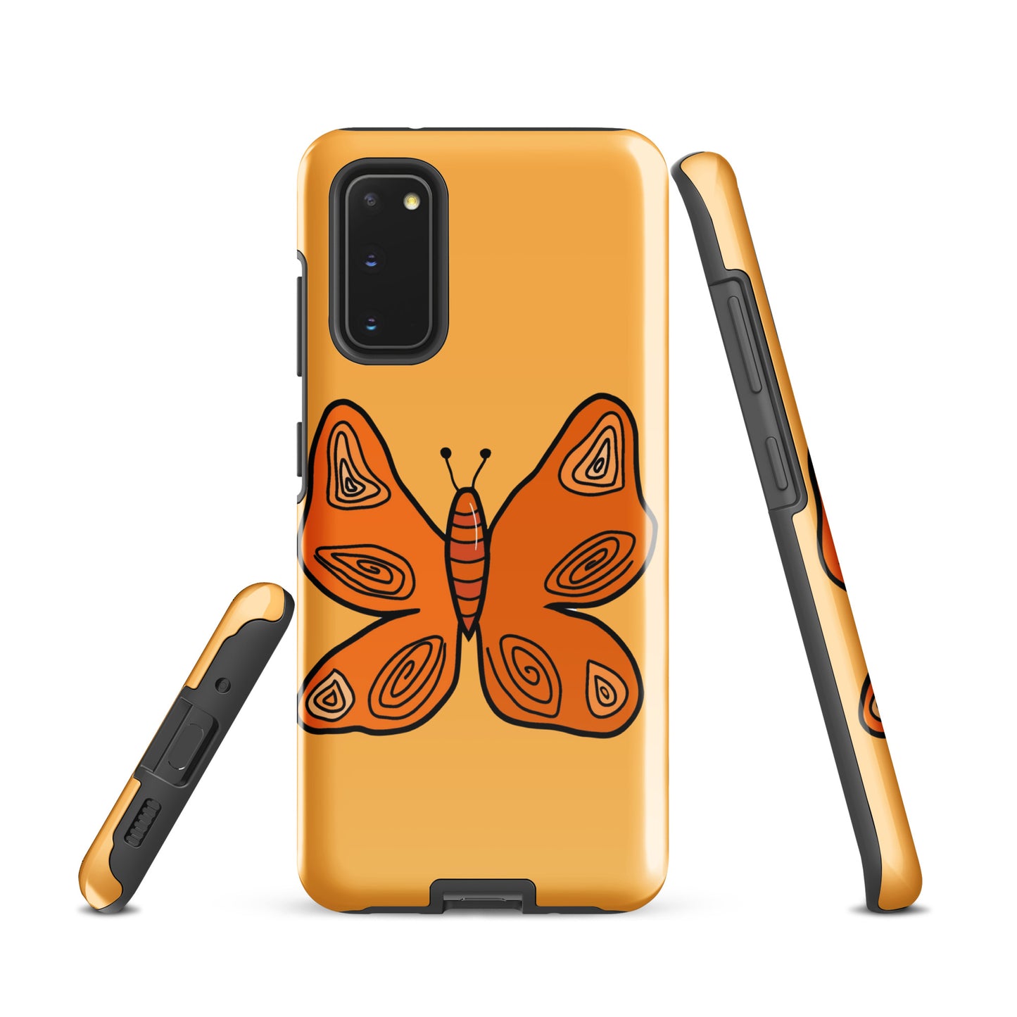 An Orange Butterfly Case for the Samsung Galaxy S20 