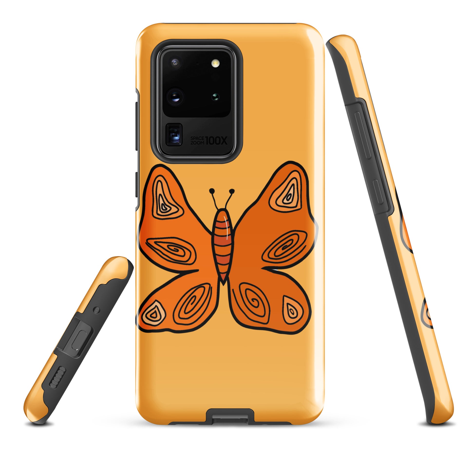 An Orange Butterfly Case for the Samsung Galaxy S20 Ultra