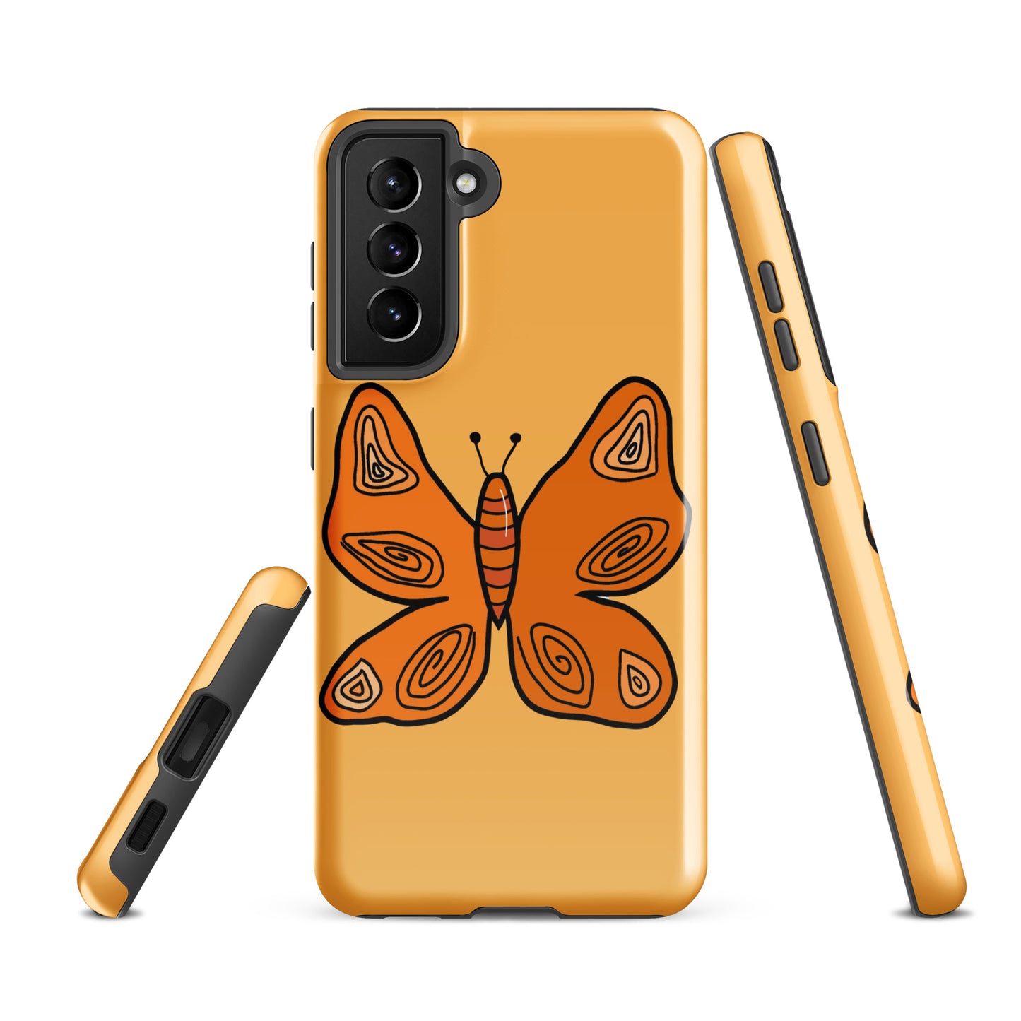 An Orange Butterfly Case for the Samsung Galaxy S21 FE