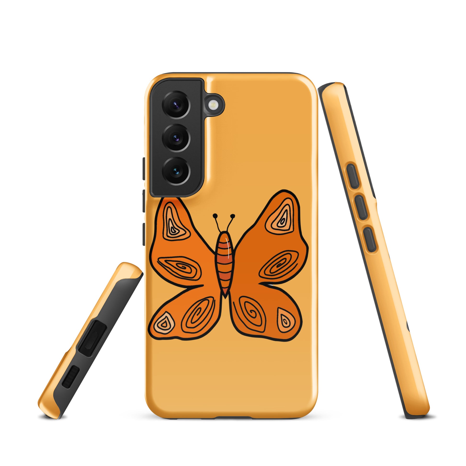 An Orange Butterfly Case for the Samsung Galaxy S22 