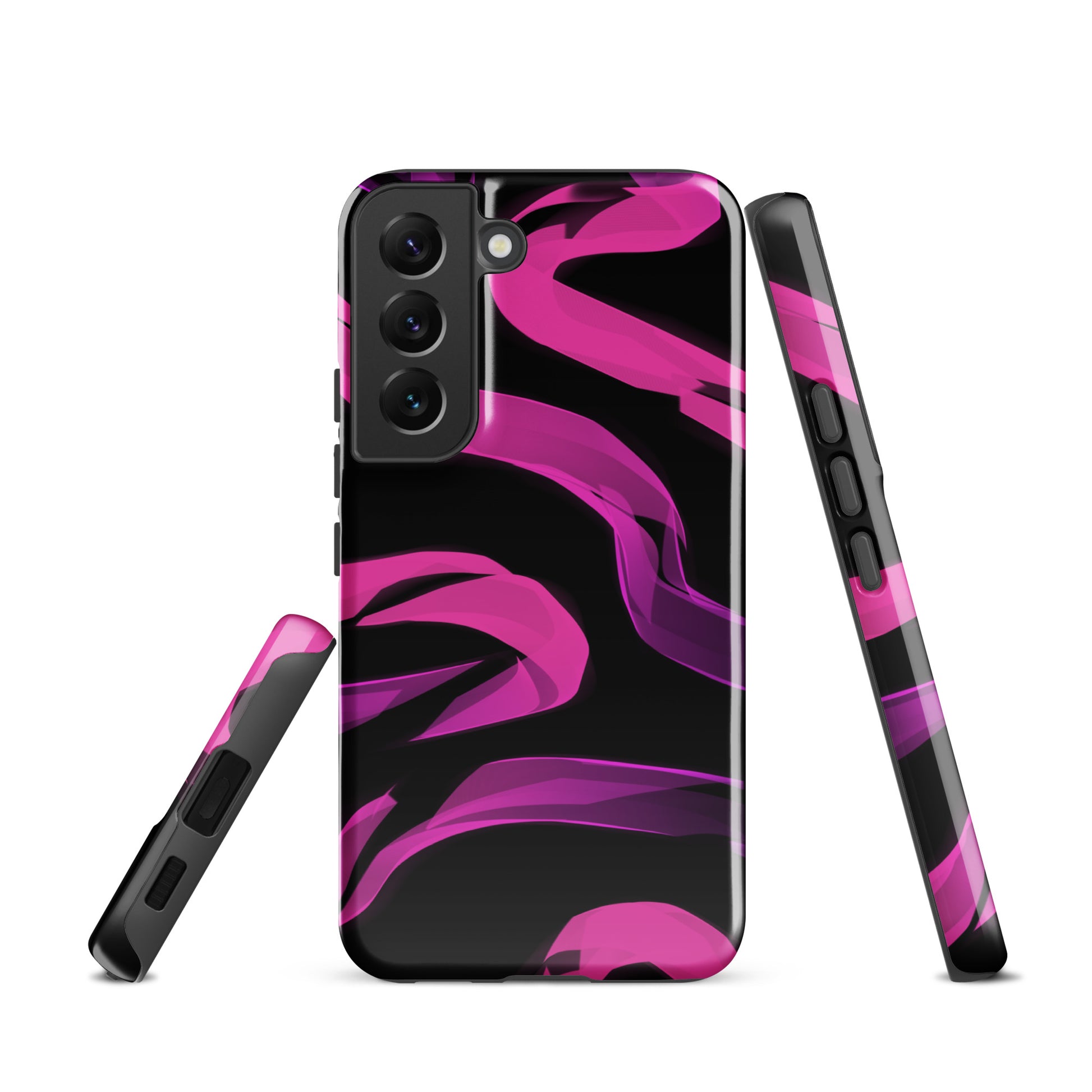 A Bright Pink Neon Sketch Case for the Samsung Galaxy S22