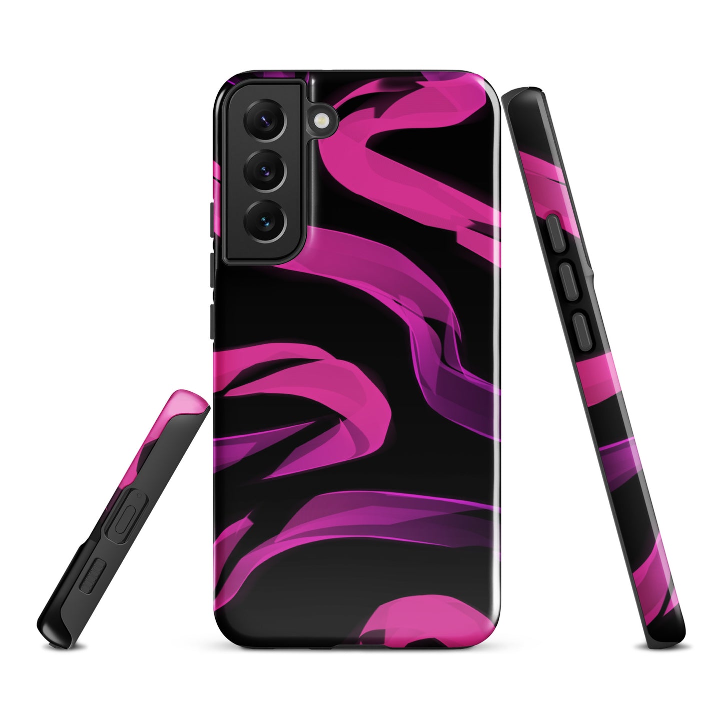 A Bright Pink Neon Sketch Case for the Samsung Galaxy S22 Plus