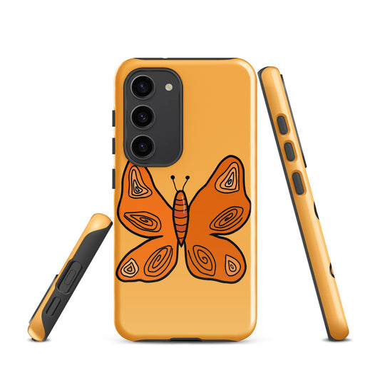 An Orange Butterfly Case for the Samsung Galaxy S23