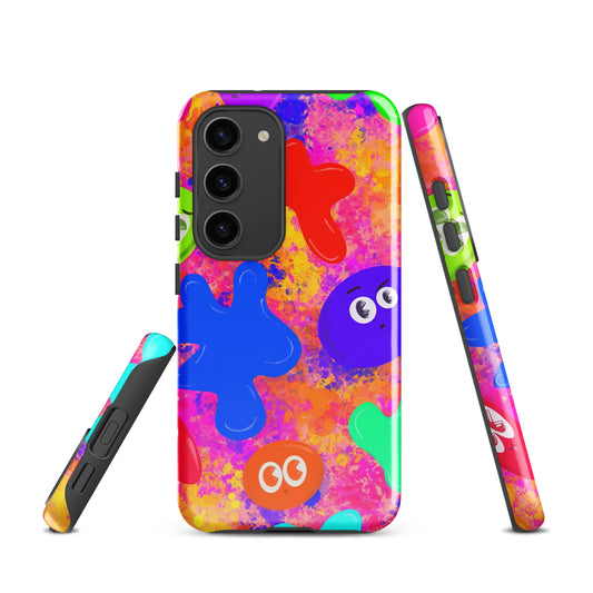 A Colourful Abstract & Cartoon Characters Case for the Samsung Galaxy S23