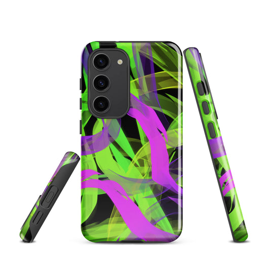 A Purple and Green Swirls Case for the Samsung Galaxy S23