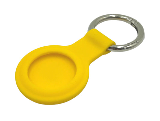 Yellow AirTag Keychain Case